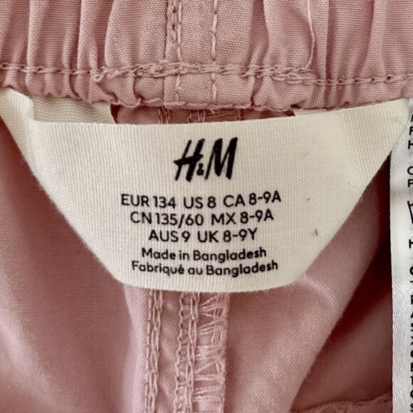 H&M Kids Pink Jogger Pants, - Picture 6 of 7